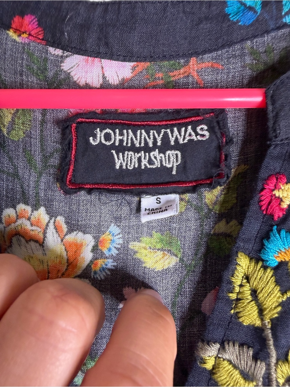 Johnny Was Workshop Boho Black Floral & Bird Maxi Dress with Multicolor Print - Picture 3 of 7